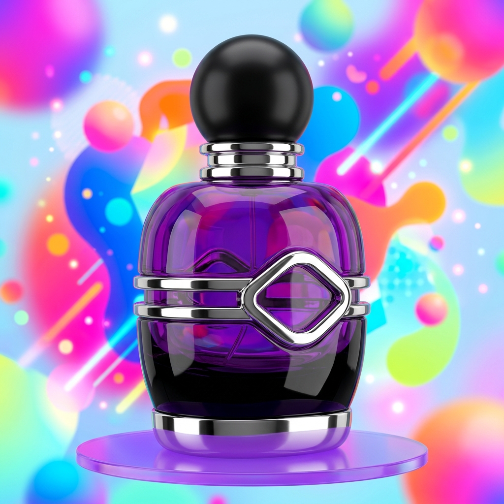 Perfume Morado y Cromado